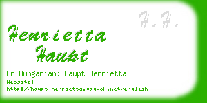 henrietta haupt business card